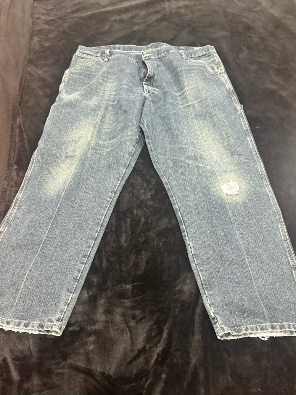 Wrangler Carpenter Jeans 42/30 Light Wash Baggy Y2K Denim
